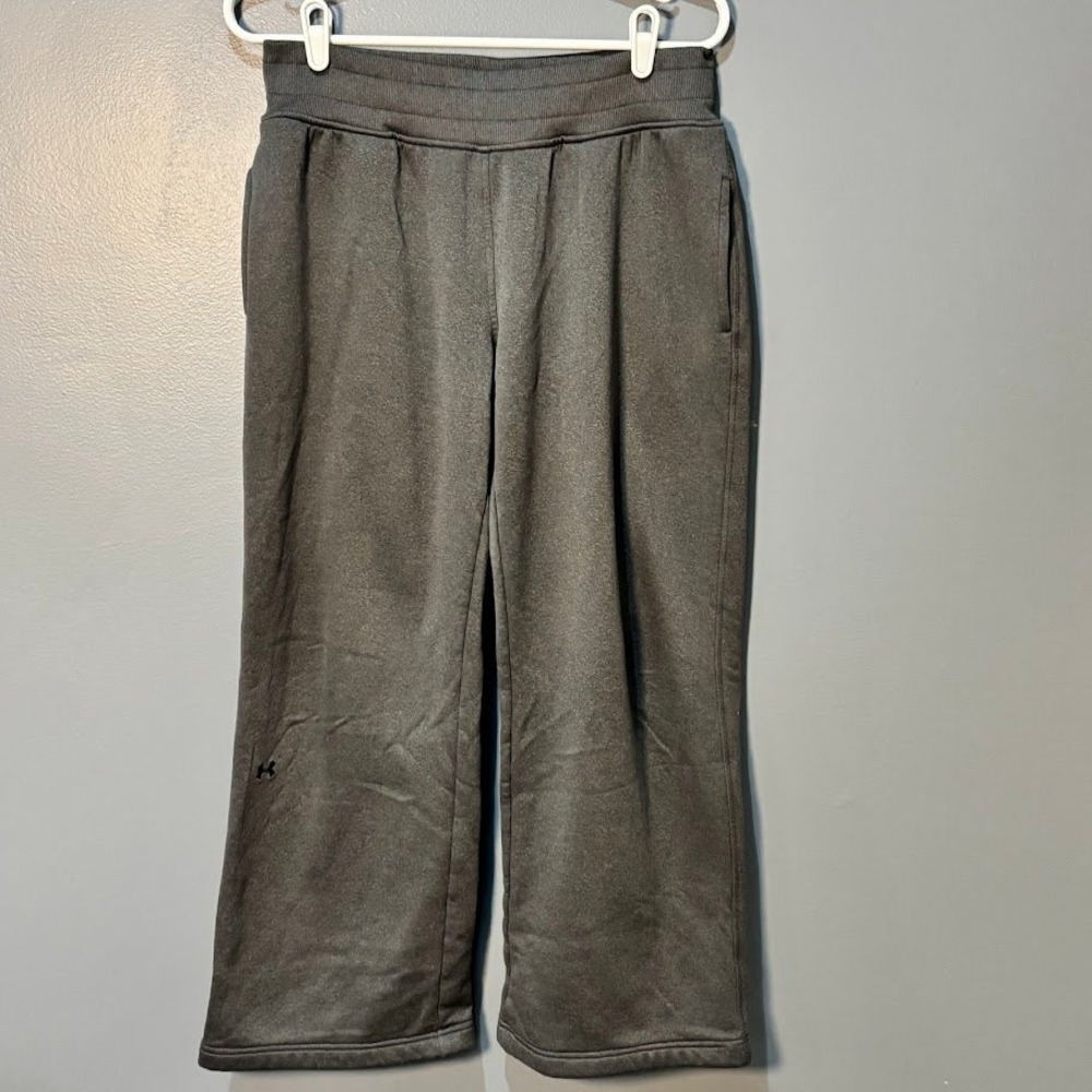 Under Armour Sweatpants Mens‎ Medium Gray Fleece Loose Wide Leg Athletic Classic